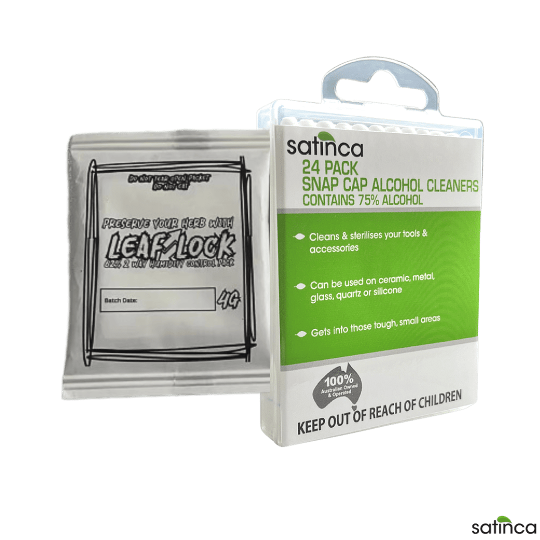 satinca Vape Snap Cap Cleaners And Bonus LeafLock Pack 4g