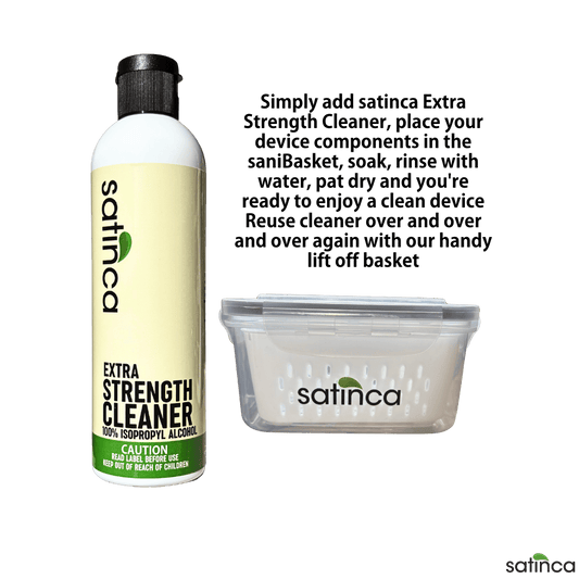 satinca Extra Strength Device Cleaner + Cleaning Basket Bundle Pack