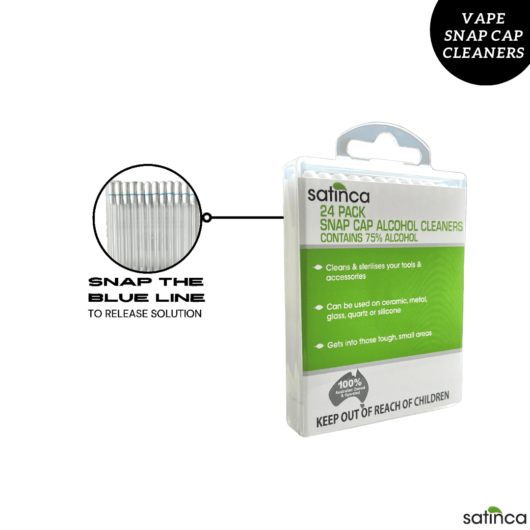 satinca Vape Snap Cap Cleaners 24pk For Vape Cleaning