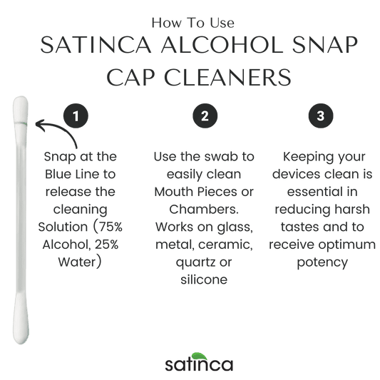 satinca Vape Snap Cap Cleaners 24pk For Vape Cleaning