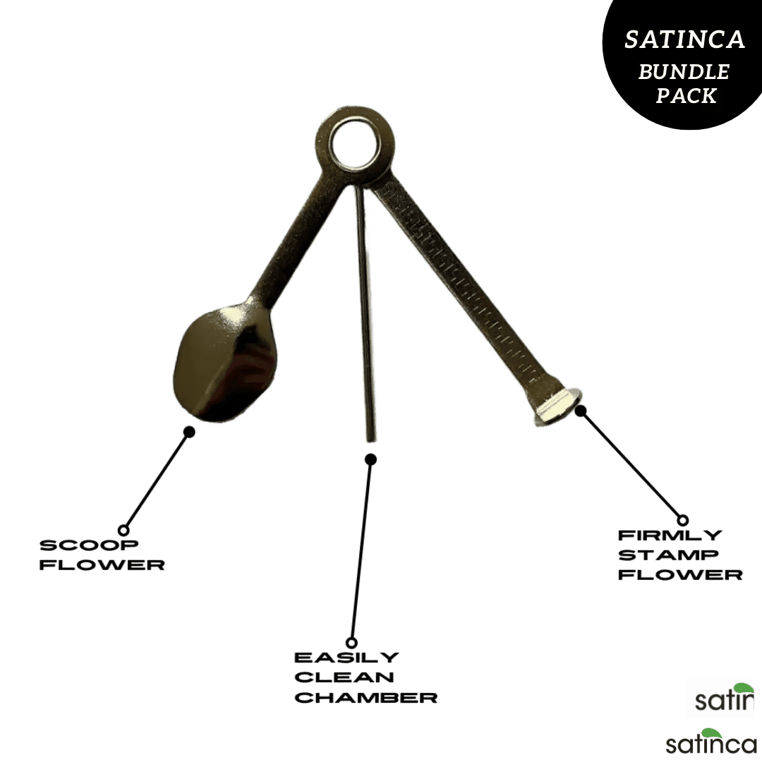 satinca Starter Pack Grinder Tray Vape Packing Tool Cleaner