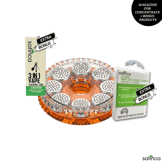 satinca x Storz & Bickel Mighty, Volcano Medic Magazine With Dosing Caps + Filling Drip Pads For Oil/Concentrates [PLUS BONUS PRODUCTS]