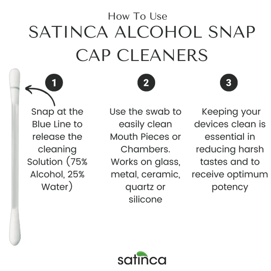 satinca Vape Snap Cap Cleaners 24pk [For Dry Herb Vape, 510 Vapes + More]