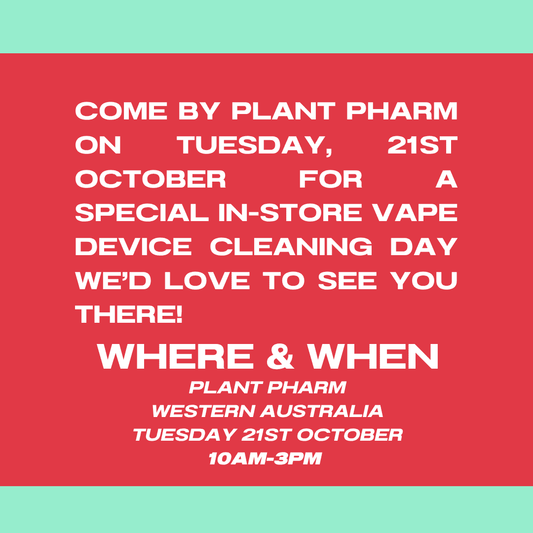 [ONLY A FEW SPOTS LEFT] Plant Pharm Vape Device Cleaning & Maintenance Day