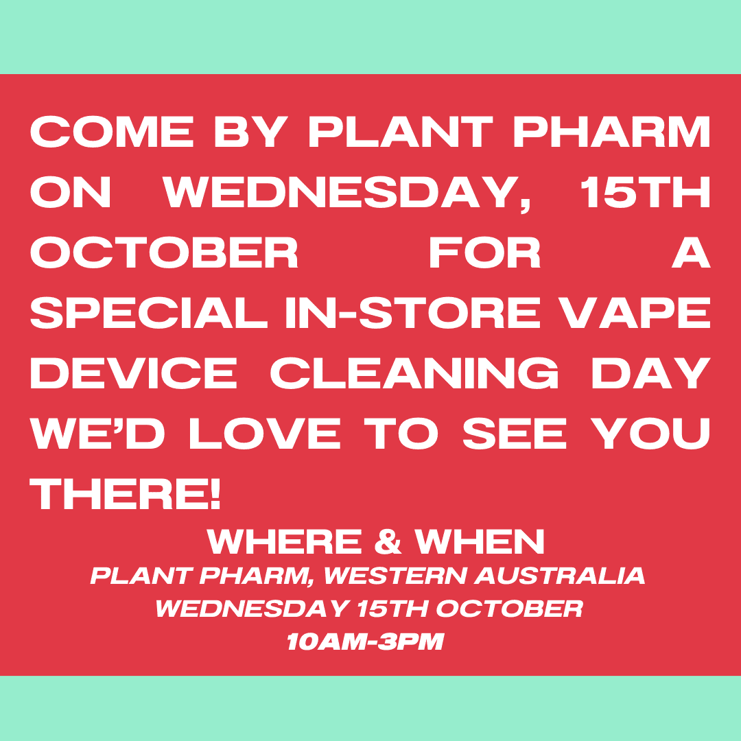 You're Invited: Plant Pharm Vape Device Cleaning & Maintenance Day