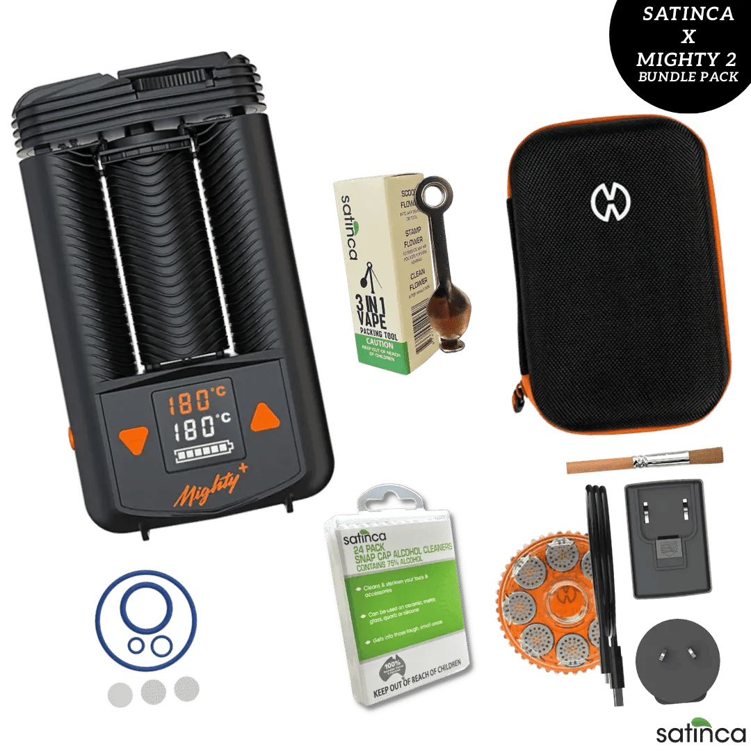 satinca x Mighty Medic+ 2 Dry Herb Vape Bundle Pack [FREE SHIPPING]