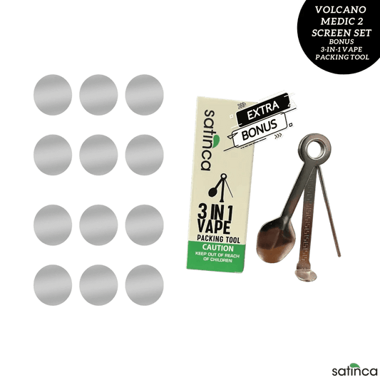 satinca x Storz & Bickel Volcano Fine Screen Set 12 Pack [BONUS PACKING TOOL]