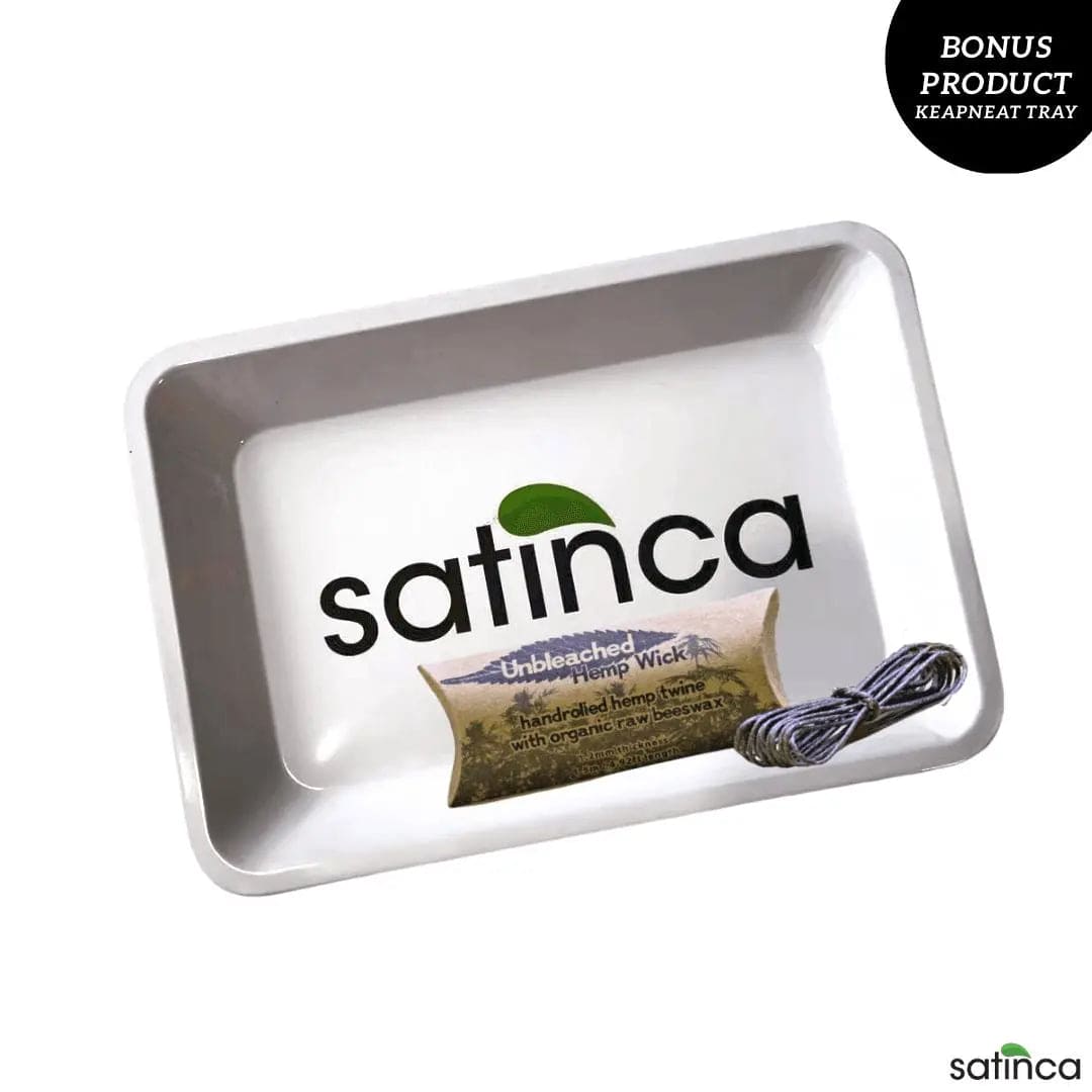 satinca x  Unbleached Organic Hemp Wick [BONUS SATINCA KEEPNEAT TRAY] satinca x Unbleached